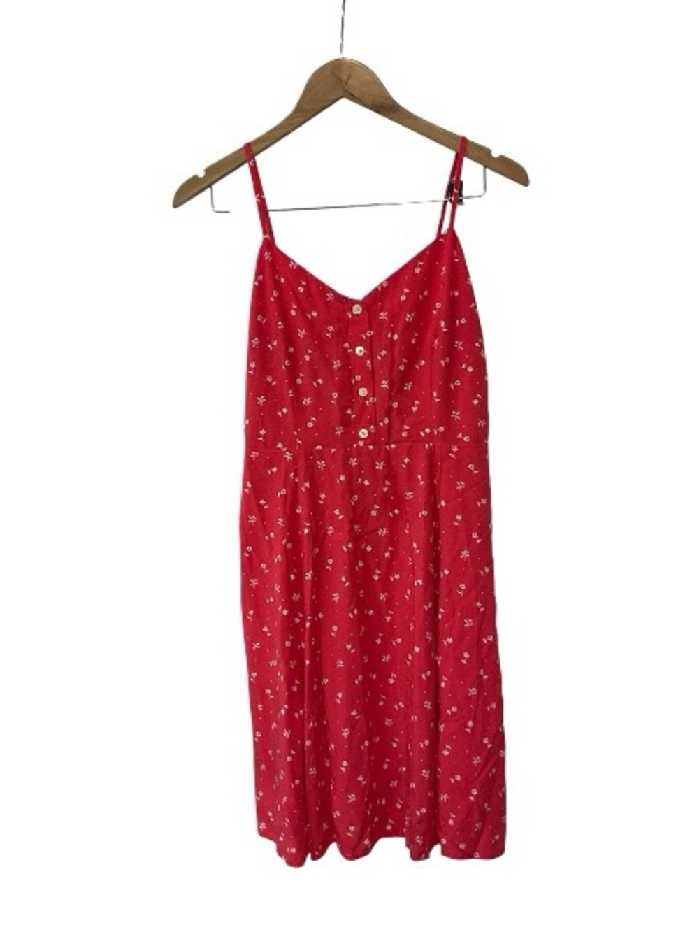 Gap Cami Floral Red White Floral Sundress Dress 4 Petite